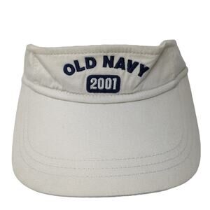 Old Navy 2001 Sun Visor Hat Beige One Size Adjustable Lightweight Cotton